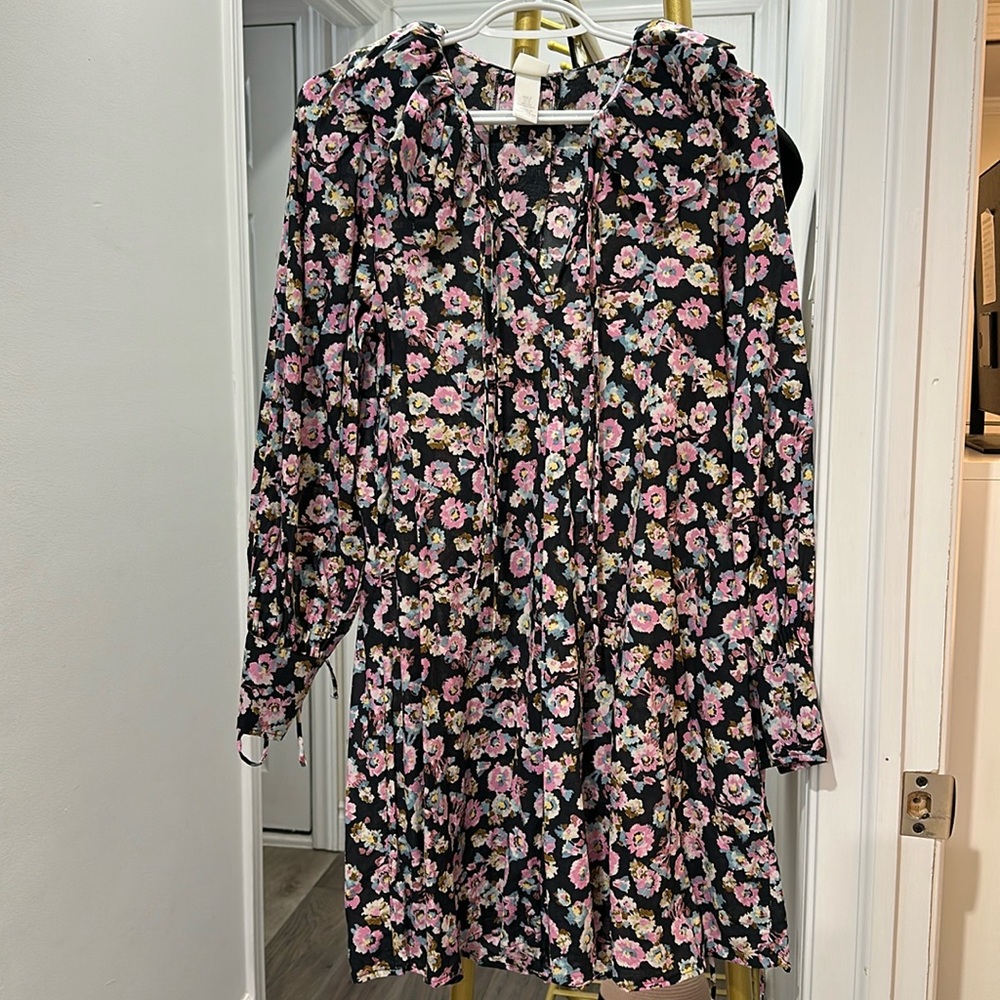 H&M Floral Longsleeve Colar Dress